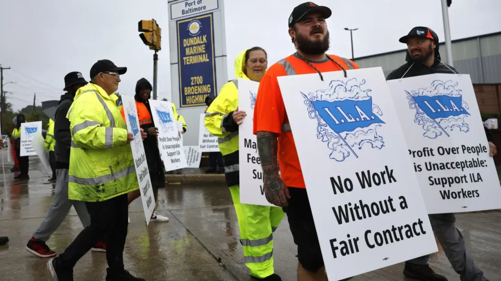 East and Gulf Coast dockworker strike 2024