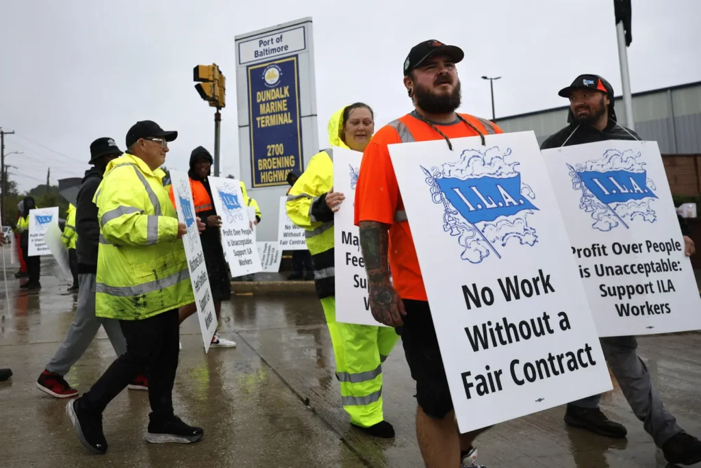 East and Gulf Coast dockworker strike 2024